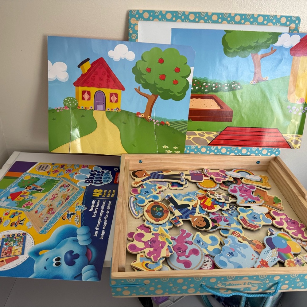 Blue’s Clues & You Melissa & Doug Magnetic Wooden Puzzle Set - Nearly complete! - Picture 1 of 12